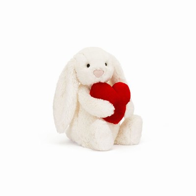 Jellycat Bashful Red Love Heart Bunny USA | 62039TIKQ